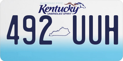 KY license plate 492UUH