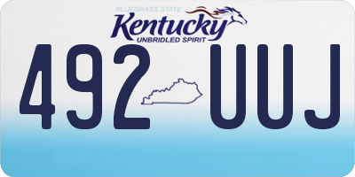 KY license plate 492UUJ