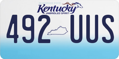 KY license plate 492UUS