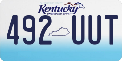 KY license plate 492UUT