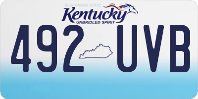 KY license plate 492UVB