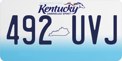 KY license plate 492UVJ