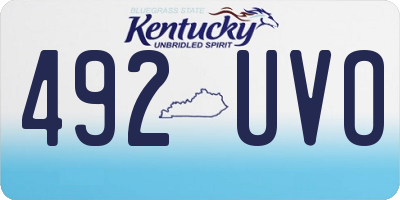 KY license plate 492UVO