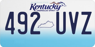 KY license plate 492UVZ