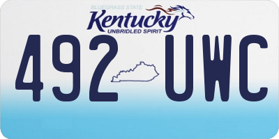 KY license plate 492UWC