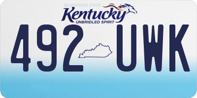 KY license plate 492UWK