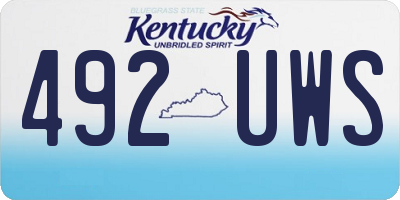 KY license plate 492UWS