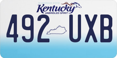 KY license plate 492UXB
