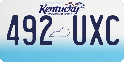 KY license plate 492UXC