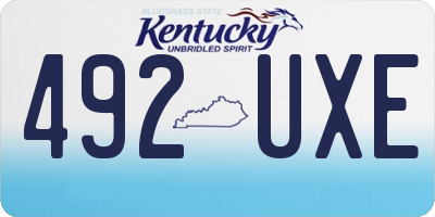 KY license plate 492UXE