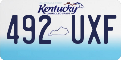 KY license plate 492UXF