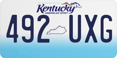 KY license plate 492UXG