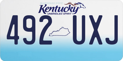 KY license plate 492UXJ