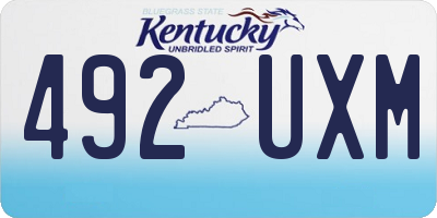 KY license plate 492UXM