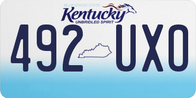 KY license plate 492UXO