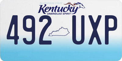 KY license plate 492UXP