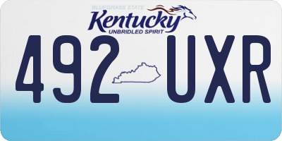 KY license plate 492UXR