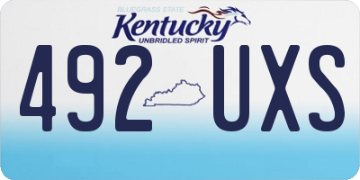 KY license plate 492UXS