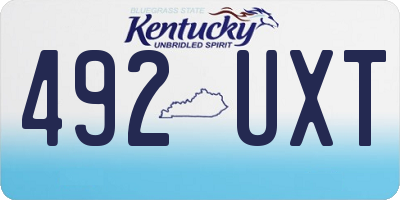 KY license plate 492UXT