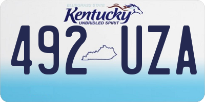 KY license plate 492UZA