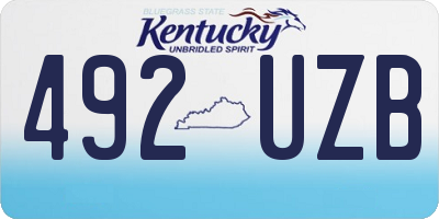 KY license plate 492UZB