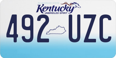 KY license plate 492UZC