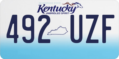 KY license plate 492UZF