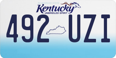 KY license plate 492UZI