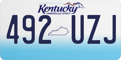 KY license plate 492UZJ