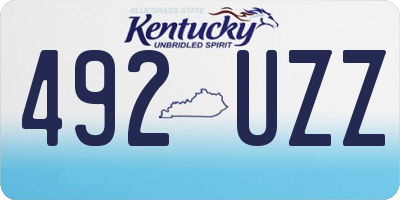 KY license plate 492UZZ