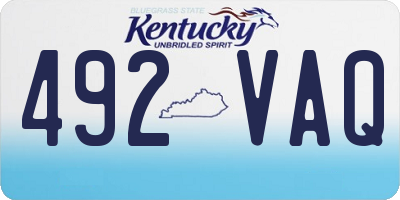KY license plate 492VAQ