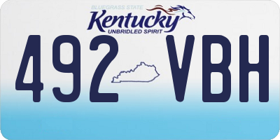 KY license plate 492VBH