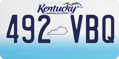 KY license plate 492VBQ