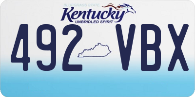 KY license plate 492VBX