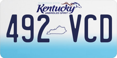 KY license plate 492VCD