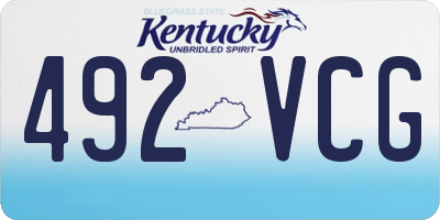 KY license plate 492VCG