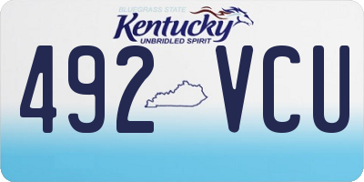 KY license plate 492VCU