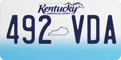 KY license plate 492VDA