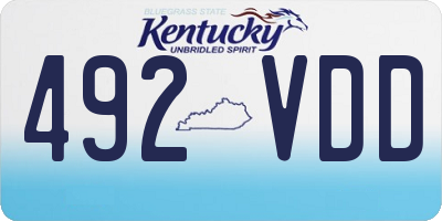 KY license plate 492VDD