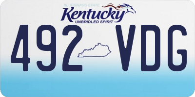 KY license plate 492VDG