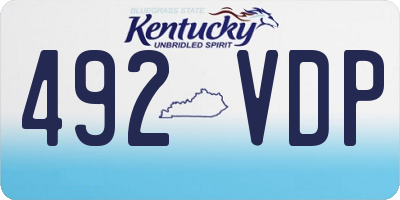 KY license plate 492VDP