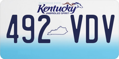 KY license plate 492VDV