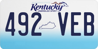 KY license plate 492VEB