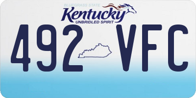 KY license plate 492VFC