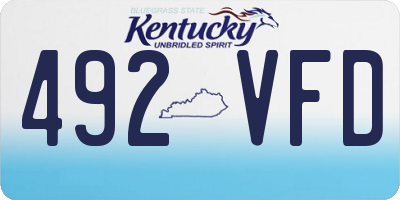 KY license plate 492VFD