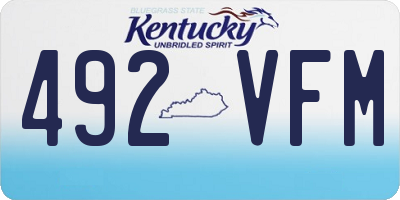 KY license plate 492VFM