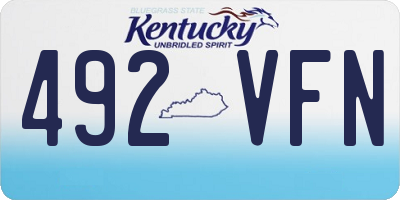 KY license plate 492VFN