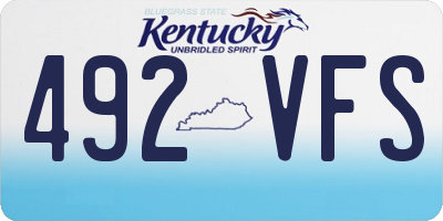 KY license plate 492VFS