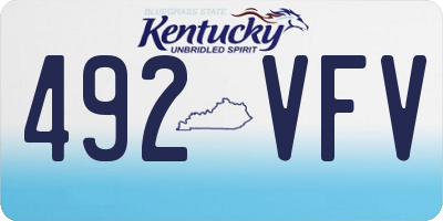 KY license plate 492VFV