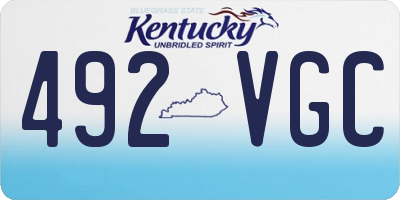 KY license plate 492VGC